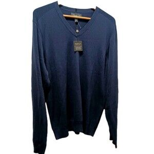 Kenneth Cole Men's Blue NWT Awareness V-neck Pullover Sweater Size XXL